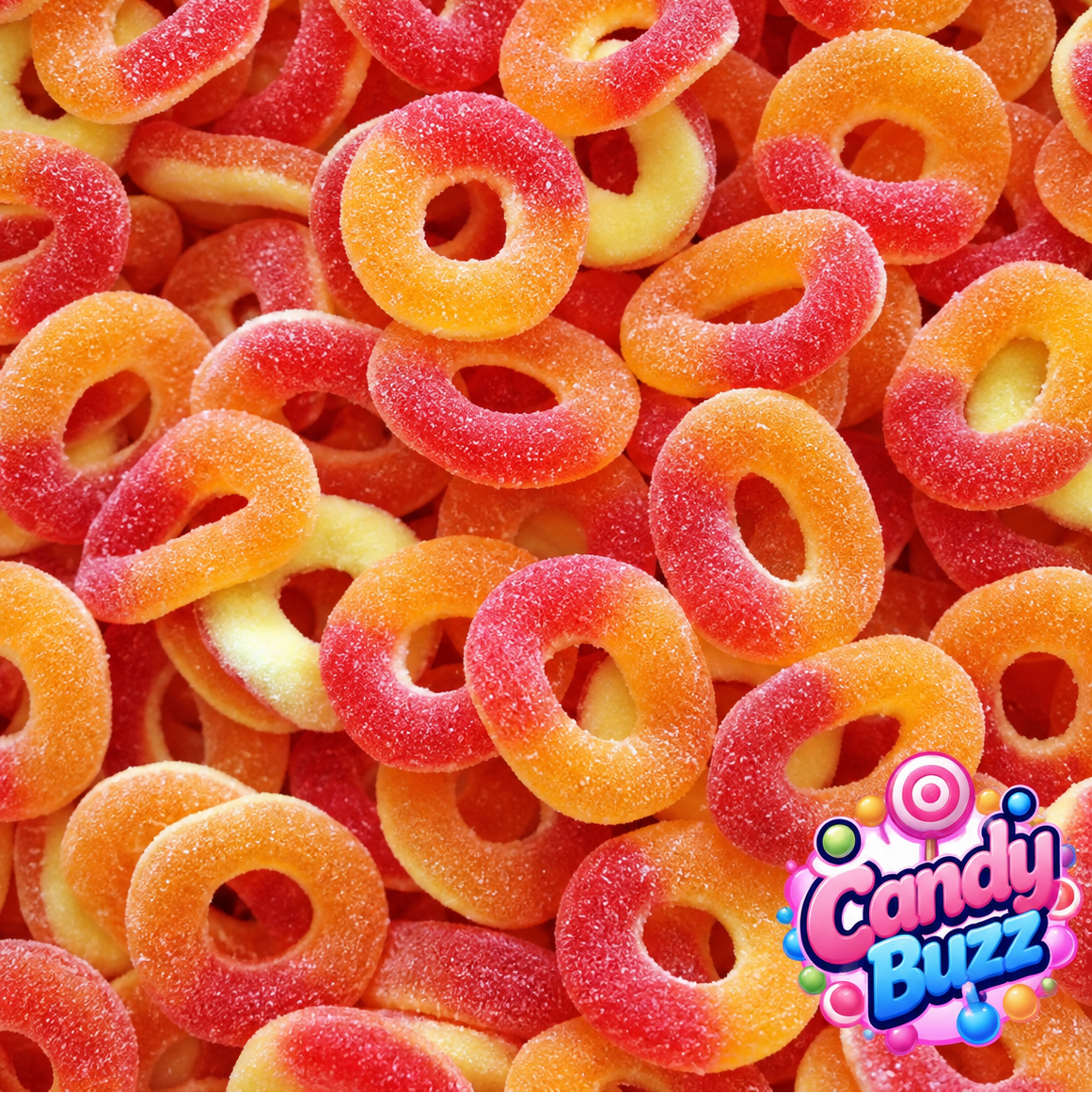 Anneaux sucrés pêches (100g)