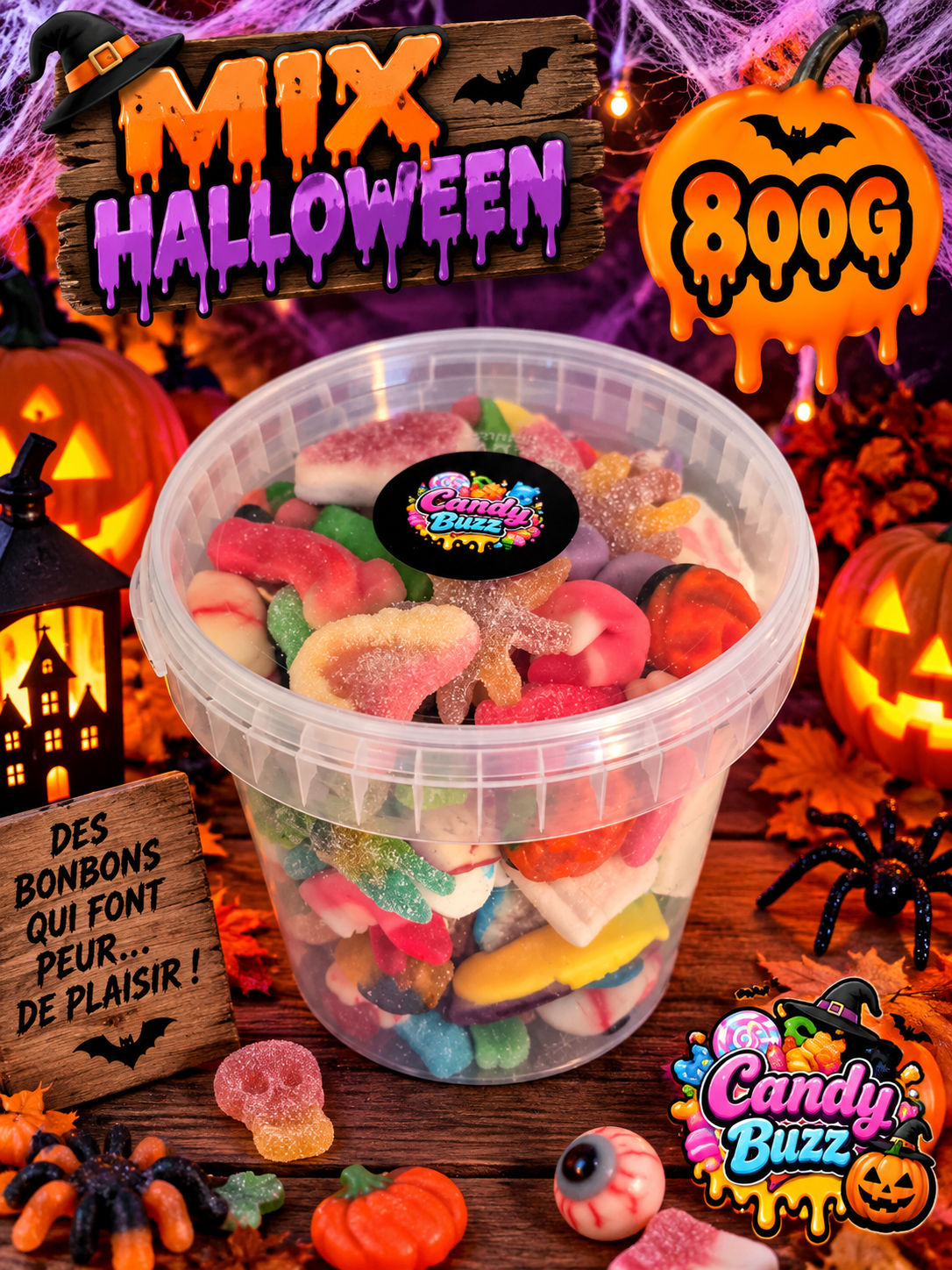 Seau mix halloween (800g)